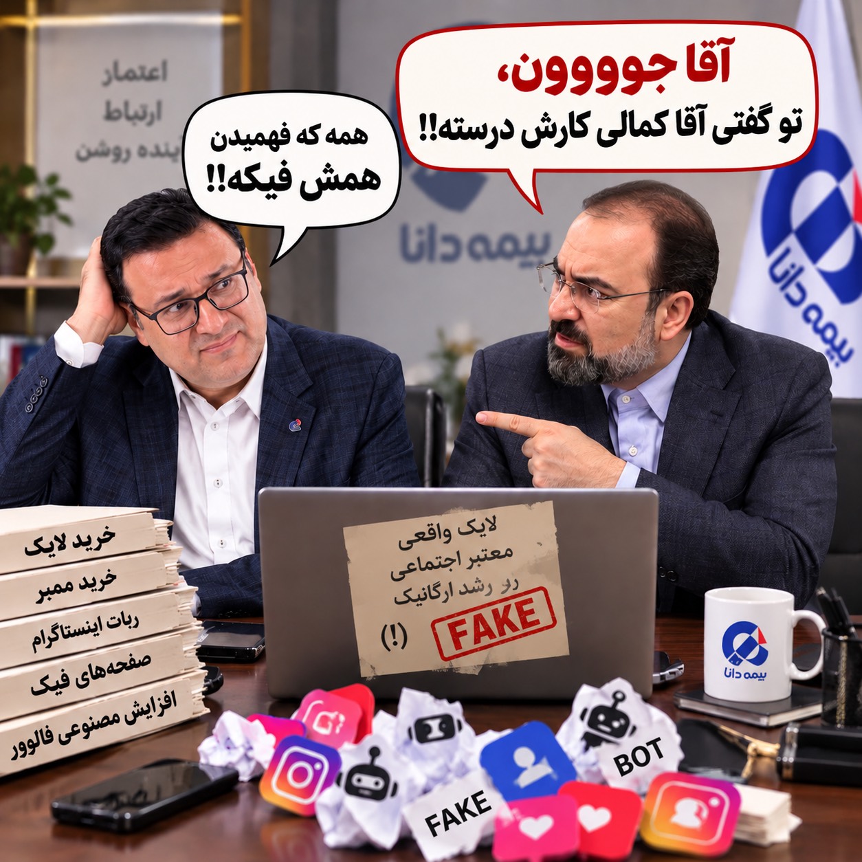 وقتی پول سهامداران بیمه دانا خرج «لایک و بازدید فیک» میشود؟ وقتی پول سهامداران بیمه دانا خرج «لایک و بازدید فیک» میشود؟